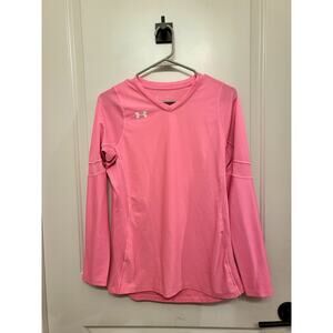 Under Armour Powerhouse Long Sleeve Volleyball Jersey - Size Medium - Hot Pink